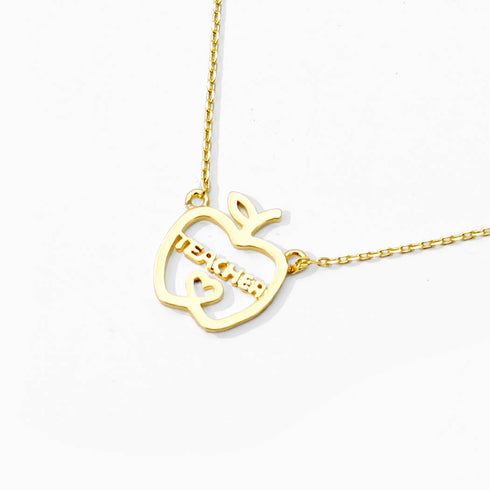 TEACHER APPLE CHARM NECKLACE